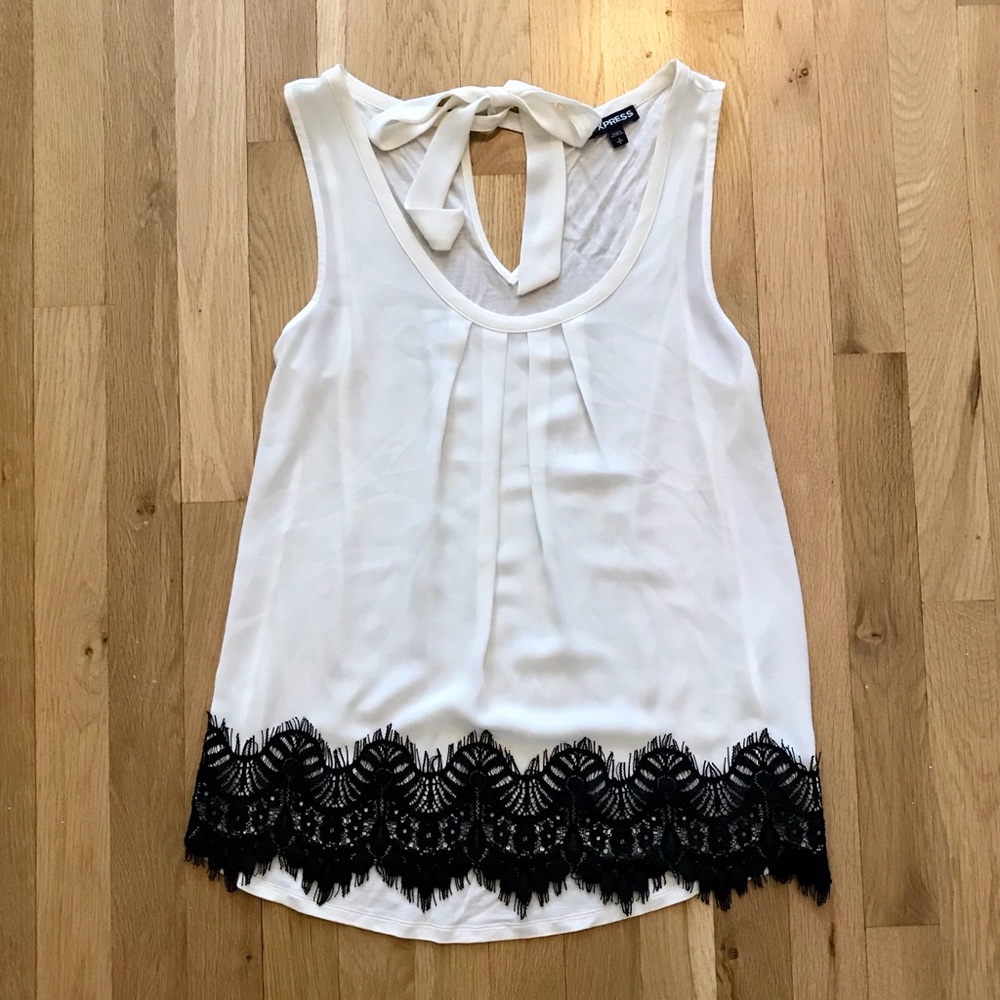 White silk top